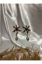 Pearl Detail Flower Model Steel Earrings - 2