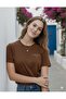 تيشيرت نسائي صيفي أساسي بأكمام قصيرة مطبوع عليه Good Vibes Only (كتابة بسيطة) - 2