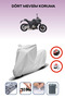 Gray Rear Bag Lock Incompatible with Arora Sk 250 K Compatible Motorcycle Tarpaulin, 4 Seasons