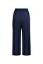 Women's Navy Blue Comfortable Fit Trackpants with Loose Legs and Stretchy Fabric - 3