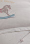 Horse Baby Ranforce 100% Cotton Duvet Cover Set - White - 3