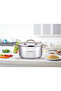 20cm Stainless Steel Casserole with Dual Lids – Polished Finish & Aluminum Base - 5