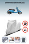 Gray Rear Bag Lock Incompatible Vespa Gts Super Sport 310 Compatible Motorcycle Tarpaulin, 4 Seasons