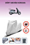 Gray Rear Bag Lock Incompatible Yuki Risotto 125 Compatible Motorcycle Tarpaulin, 4 Seasons