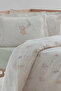Foly Baby Ranforce %100 Cotton Duvet Cover Set - Beige - 2