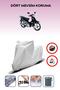 Gray Rear Bag Lock Incompatible Bisan Motocup 100 Compatible Motorcycle Tarpaulin, 4 Seasons