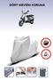 Gray Rear Bag Lock Incompatible Piaggio Et4 150 Compatible Motorcycle Tarpaulin, 4 Seasons