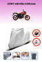 Gray Rear Bag Lock Incompatible Rks Tnt 202 Compatible Motorcycle Tarpaulin, 4 Seasons