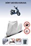 Gray Rear Bag Lock Incompatible with Kanuni Hussar 125 Compatible Motorcycle Tarpaulin, 4 Seasons