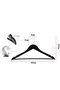 5-Piece Luxury Black Clothes Coat Hangers - Ergonomic & Non-Slip Plastic Hanger Set - Wood Look - 2
