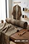 %100 Cotton Coffee Leopard Poplin Fabric Width: 240 Cm Duvet Cover, Bed Sheet, Pillowcase, Dress And Bag
