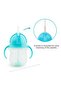 كوب للشرب بطرف قفل مع مصاصة، 6 أشهر، 207 مل، أزرق، قطعة واحدة - 5