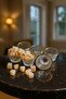 Luxury Gold Edged Glass Serving Bowl Set of 6 – Turkish Delight & Snack Mini Serving Bowls - 6