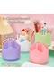 Kawaii Desk Top Pen Holder Pencil Makeup Box 360 Degree Rotating Organizer Gift