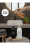 Black and White Hand Soap and Dish Soap Dispenser Set with Bamboo Stand - 3