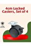Preminium 4 cm Lockable Swivel Leg 4 Pieces for Coffee Tables and Furniture Legs