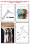 50 Pieces Special with Hook - White 45 cm Abs Plastic Coat Hanger Overcoat Hanger Clothes Hanger – Stylish Design