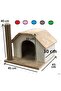 Caramel Pet Scratching Cat Clubhouse 33 X 40 X 45 cm Grey-White - 3
