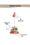 Wood - Cat Toy - Multi-Purpose Use (Contains Rattle and Spring Ball)