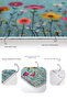 Vibrant Colorful 2-Piece Non-Slip Base Washable Bath Mat Set on Floral Pastel Blue Background - 6