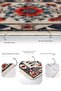 Classic Motif Washable 2-Piece Non-Slip Base Bathroom Mat Set with Red Flowers on Cream Floor - 6