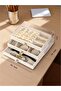 House by House Three Tier Jewelry Cosmetic Organizer with Drawers - 4
