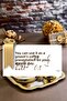 2-Person Gold Porcelain Cup Presentation Set with Tray - Promise Engagement Coffee Cup - 4