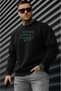 Men's Winter Cotton Boston Printed Regular Crew Neck Sweatshirt