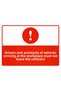 Drivers and Attendants of Vehicles Operating Outside Their Place of Work Isg Warning Sign Pvc A5 15X21 cm