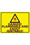 Danger! It Is Flammable and Easy to Ignite! Isg Warning Sign Pvc A4 21X30 cm