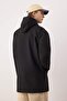 Black Oversized Winter Cashmere Hooded Men's Coat Tmnaw26Kb00002 - 2