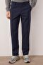 Lacivert Erkek Dar Paça/Slim Fit Mevsimlik %100 Pamuk Likralı Kumaş Pantolon TMNAW26PL00032 - 4