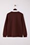 Kahverengi Yeni Oversize/Geniş Kesim Yakası Dokuma Polo Yaka Sweatshirt TMNAW26SW00012 - 7