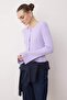 Wardrobe Essentials Lila İspanyol Kol Triko Hırka TWOAW26HI00268 - 5