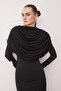 Siyah Bodycone/Vücudu Saran Maxi Örme Elbise TPRAW26EL00158 - 2