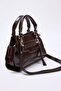 Koyu Kahverengi Çapraz Askılı Kadın Mini Boy Tote Çanta TWOAW25OC00004 - 4