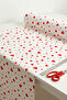 100% Cotton Red Heart Poplin Fabric Width: 240 cm Duvet Cover, Bed Sheet, Pillowcase, Dress and Bag - 7