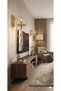 Kontes Single Sconce with Lacquer Yellow and Honey Colored Stones