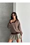 Turtleneck Zippered Striped Sweater - 5