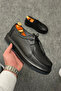 Black Leather Men's Shoes - Sneakers - 3