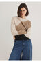 Crew Neck Brown Sweater Loose Fit / Loose Relaxed Fit 1710562 -86749