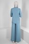 WIDE LEGS WITH RUBBER WAIST PANT 70507 - 4