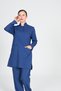 Women's Petrol Blue Lycra Cotton Hijab Doctor Nurse Jersey Set