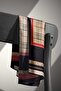 Red Silk Plaid Pattern Twill Scarf - 90X90 for Hand Sewing - 5