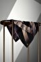 Women's Twill Silk Scarf Tan Black - 5