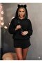 Women's Long Sleeve Hooded Plush Blouse and Short Short Double Set - 6