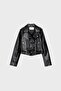 Kemerli suni deri biker ceket - 6