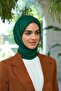 وشاح فوال بنمط بسيط - وشاح حرير فوال زمردي - 10100-16 - 2