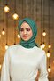 وشاح من الفوال بنمط عادي، وشاح حريري من الفوال باللون الأخضر الصنوبري - 10100-31 - 2