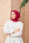 وشاح من قماش الجاكار باللون العنابي 9900-12 - 3